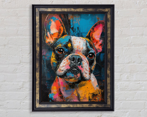 Watercolour French Bulldog Beauty Framed Print