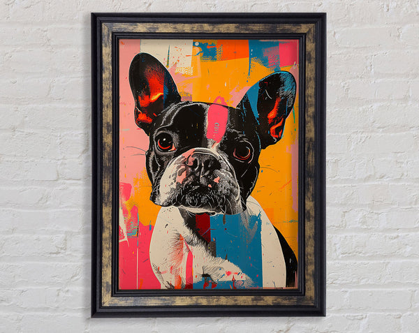 Watercolour French Bulldog Framed Print