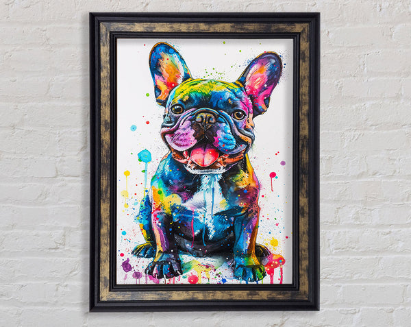 Watercolour Frenchie Framed Print