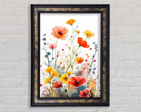 Watercolour Garden Framed Print
