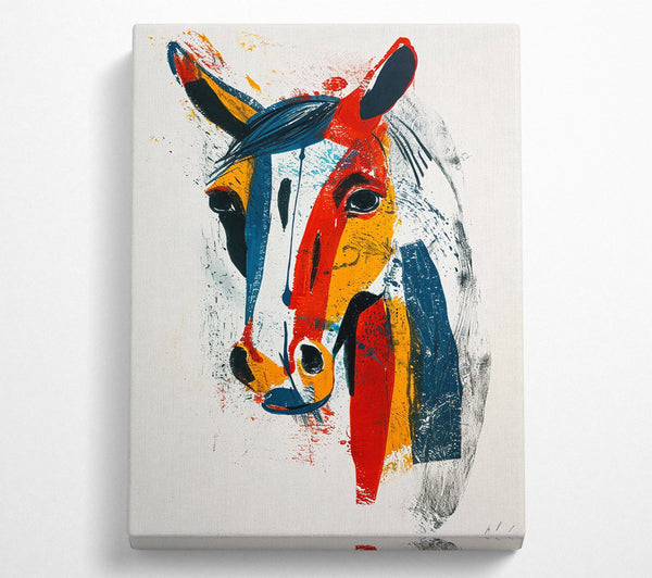  A Canvas Print of Watercolour Horse Canvas Wall Art