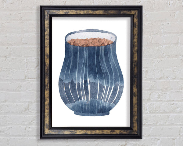 Watercolour Pot Framed Print