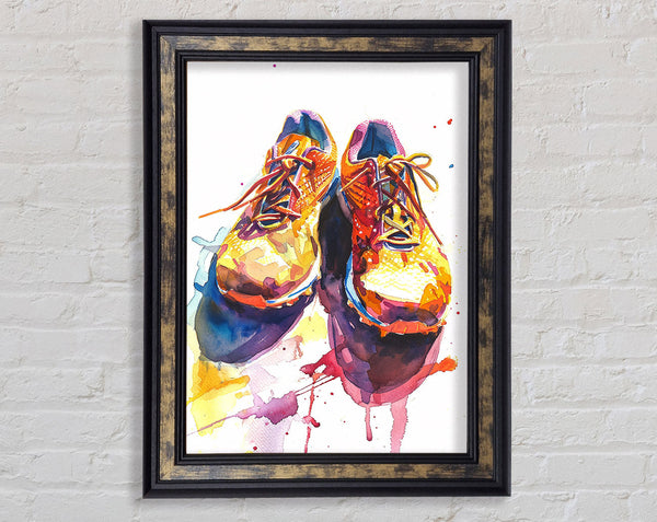Watercolour Shoes Framed Print