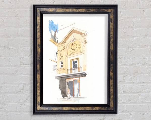 Watercolour Town Hall Framed Print
