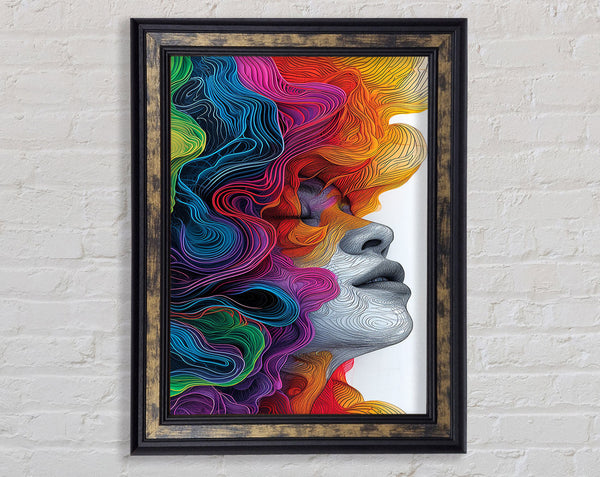Waves Of Colour Framed Print