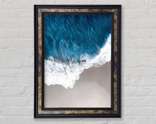 Waves On The Shore Framed Print