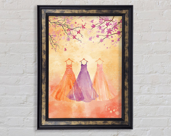 Wedding Dress Autumn Framed Print