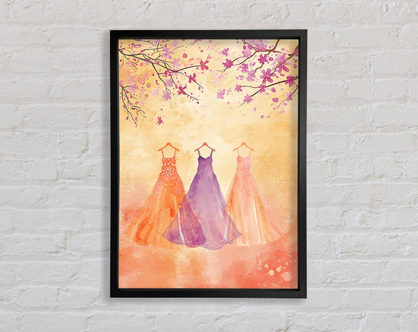 Wedding Dress Autumn Framed Print