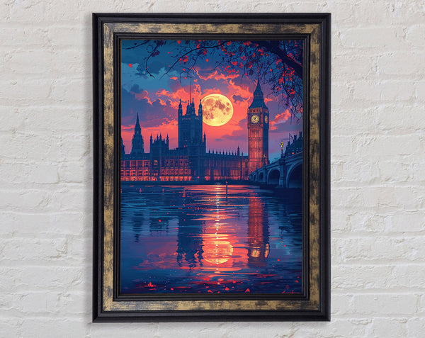 Westminster At Night Framed Print