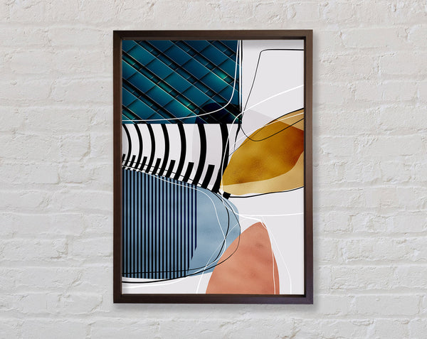 Walnut And Walnut Lines Framed Print