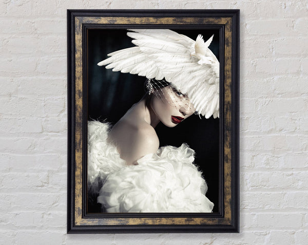 Walnut Bird Woman Framed Print
