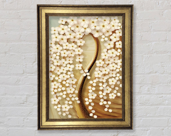 White Blossom Framed Print