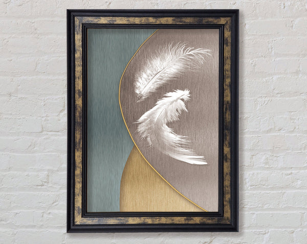 Walnut Feathers  Abstract Framed Print