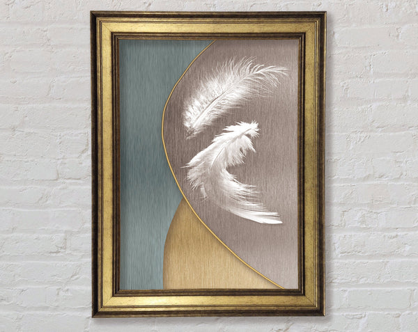 White Feathers  Abstract Framed Print