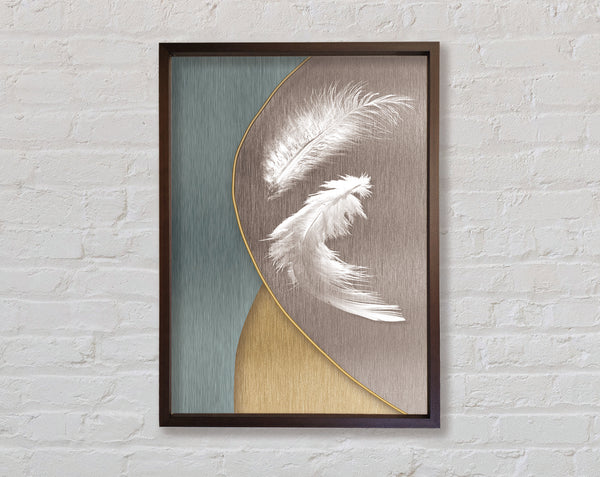 Walnut Feathers  Abstract Framed Print