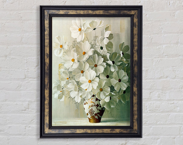 Walnut Flower In A Vase Framed Print