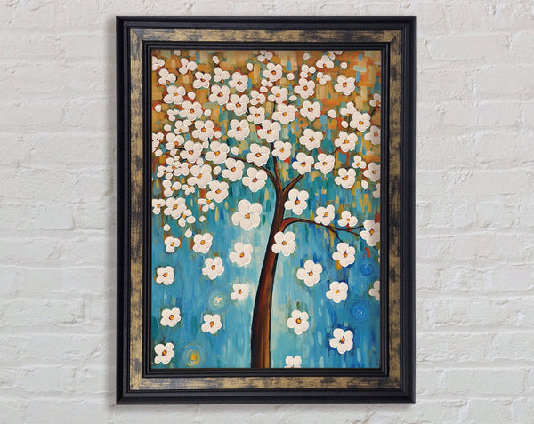 Walnut Flower Tree Framed Print