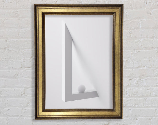 White L Framed Print