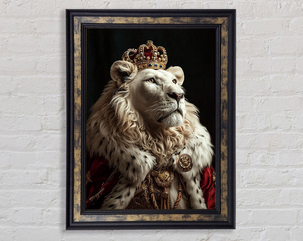Walnut Lion King Framed Print