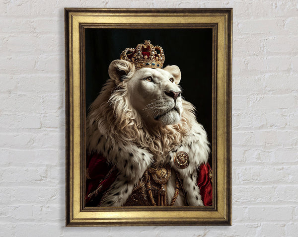 White Lion King Framed Print