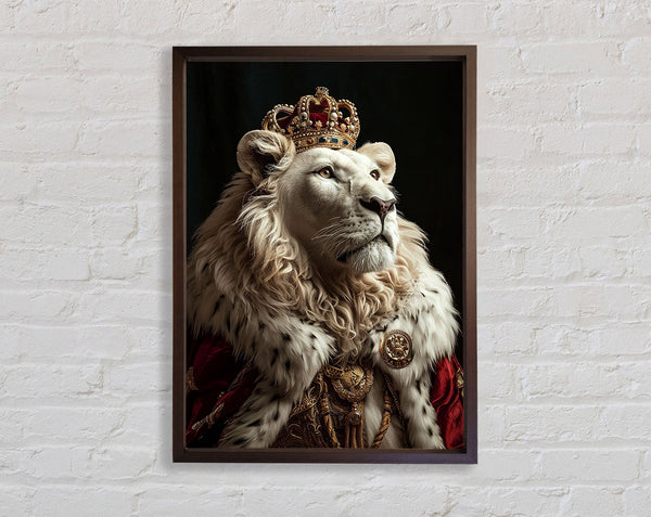 Walnut Lion King Framed Print