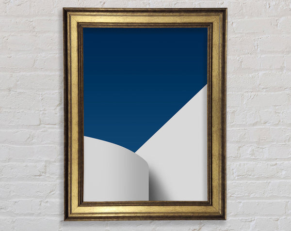 White Scroll Framed Print