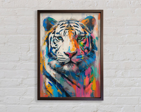 Walnut Tiger Colour Framed Print