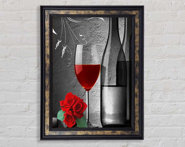 Wine And Roses Framed Print