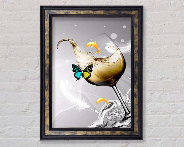 Wine Butterfly Framed Print