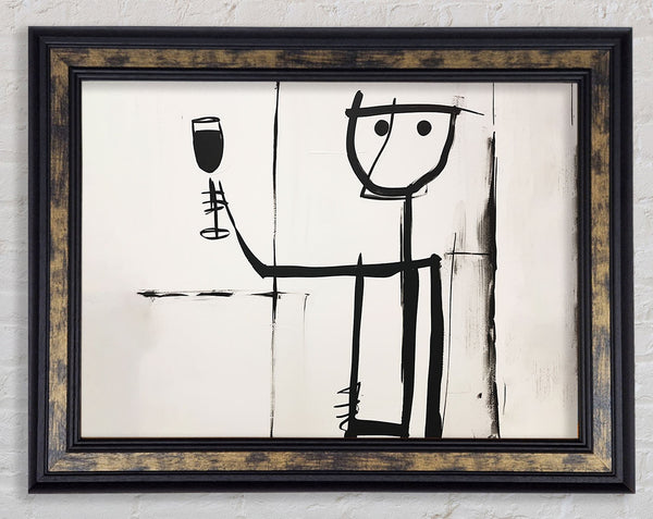 Wine Figure Framed Print