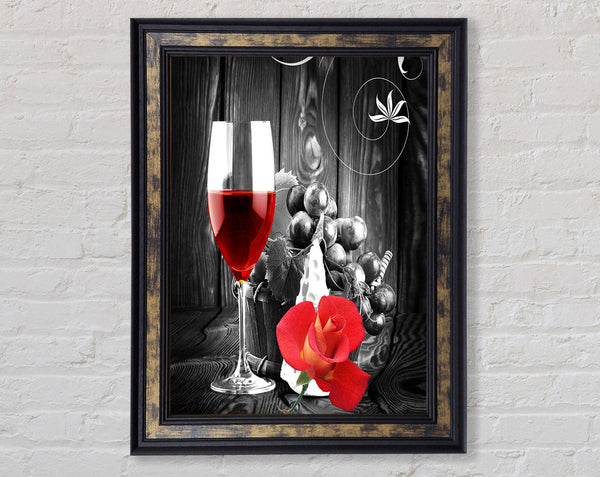 Wine Flowers Framed Print