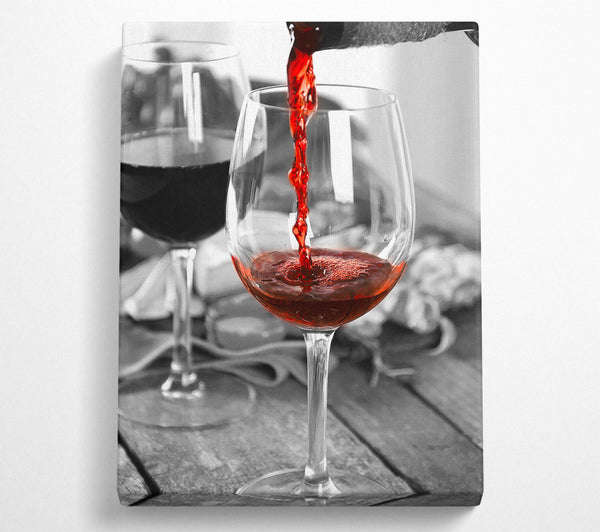  A Canvas Print of Wine Splash Canvas Art