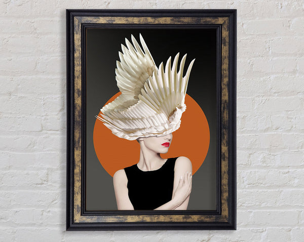 Wing Faced Woman Framed Print