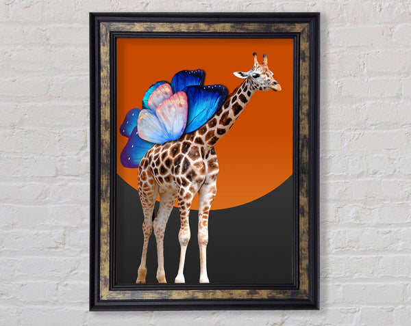 Winged Giraffe Framed Print