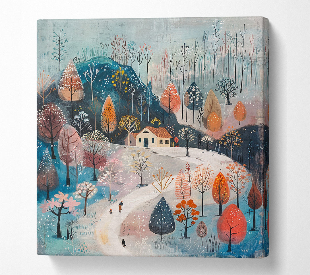  A Canvas Print of Winter Valley Beauty Canvas Wall Art