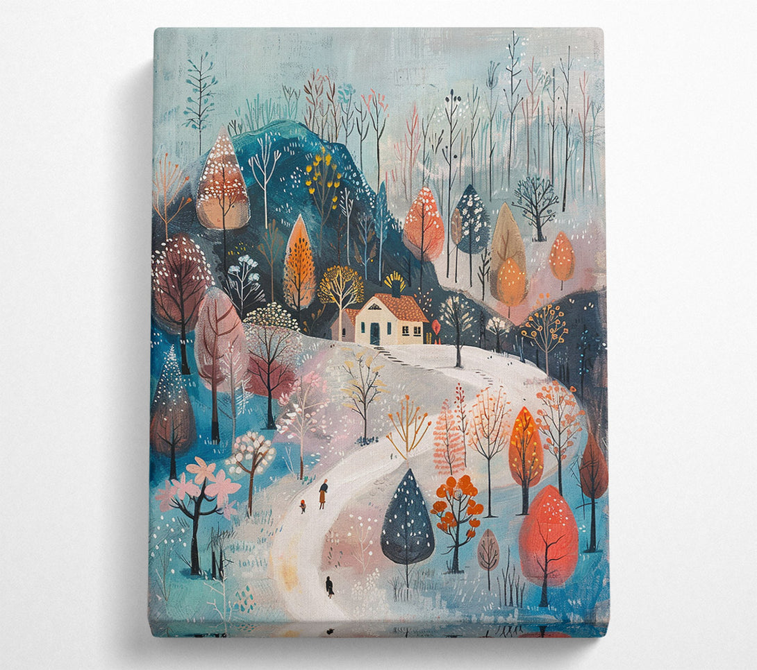  A Canvas Print of Winter Valley Beauty Canvas Wall Art