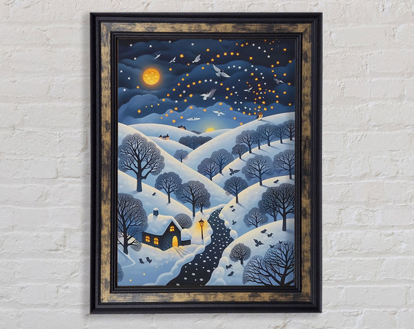 Winter Valley Framed Print
