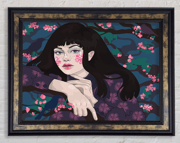 Woman Leaning Framed Print