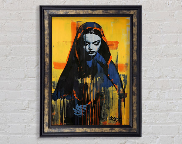 Woman Wearing Headress Framed Print