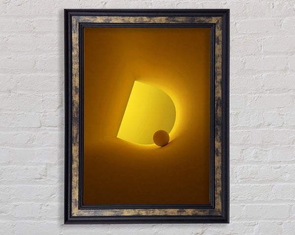 Yellow Ball In Tunnel Framed Print