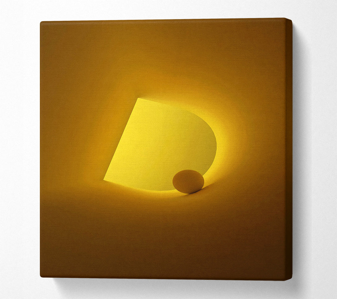  A Canvas Print of Yellow Ball In Tunnel Canvas Wall Art
