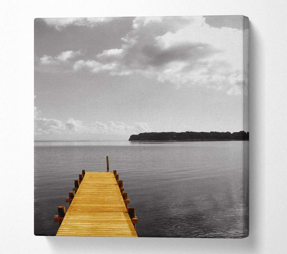  A Canvas Print of Yellow Boardwalk Canvas Print