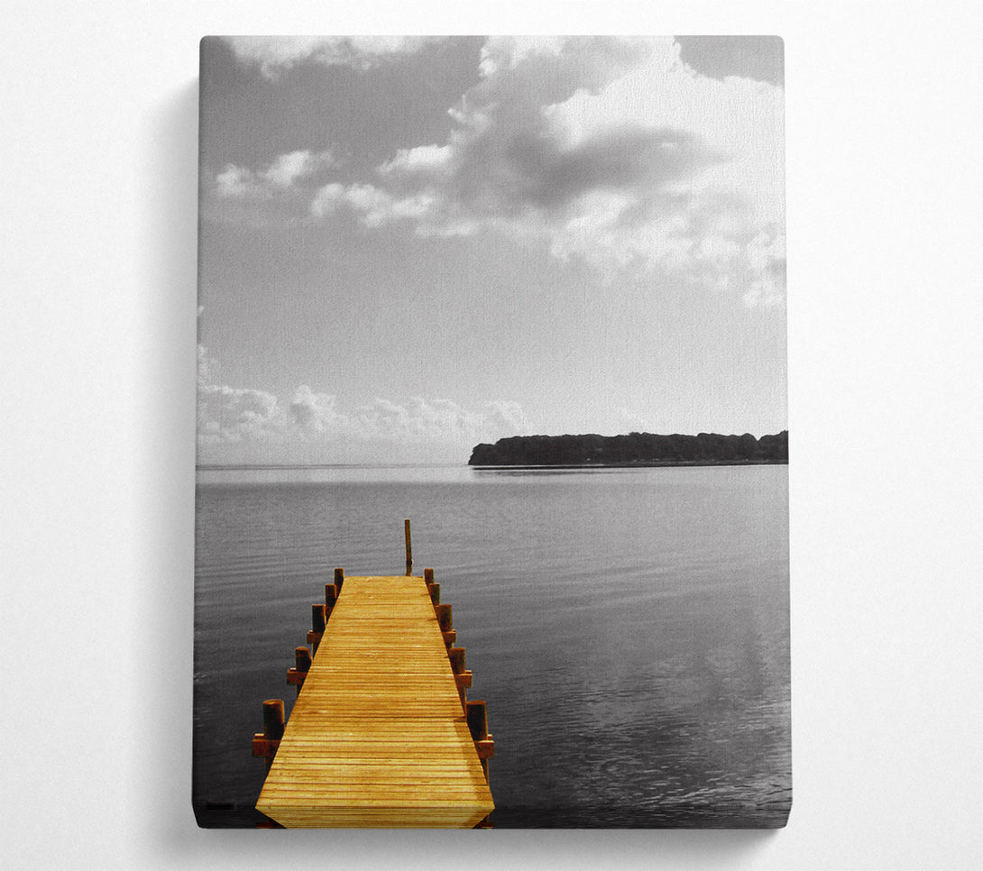  A Canvas Print of Yellow Boardwalk Canvas Print