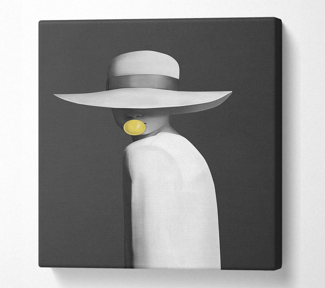 A Canvas Print of Yellow Bubble Gum Canvas Print