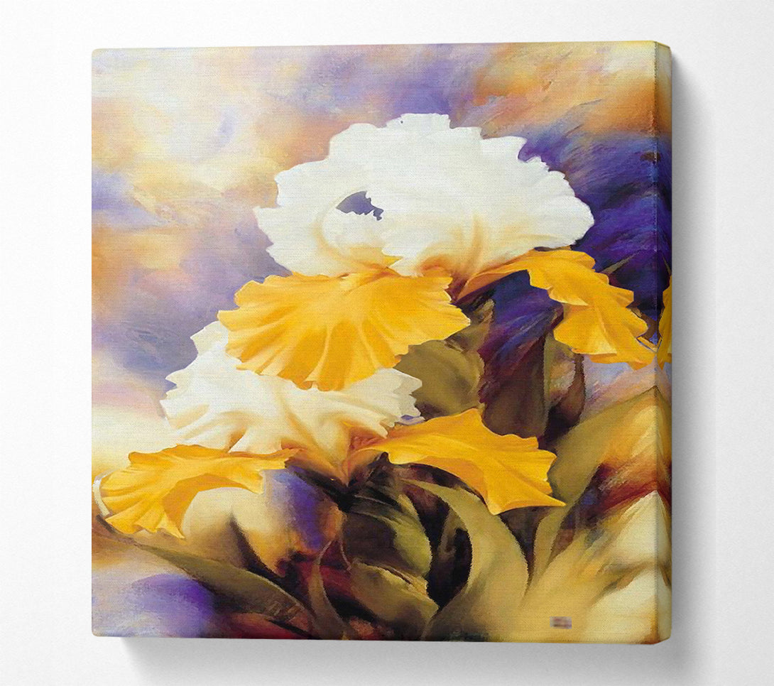  A Canvas Print of Yellow Flower Love Canvas Wall Art