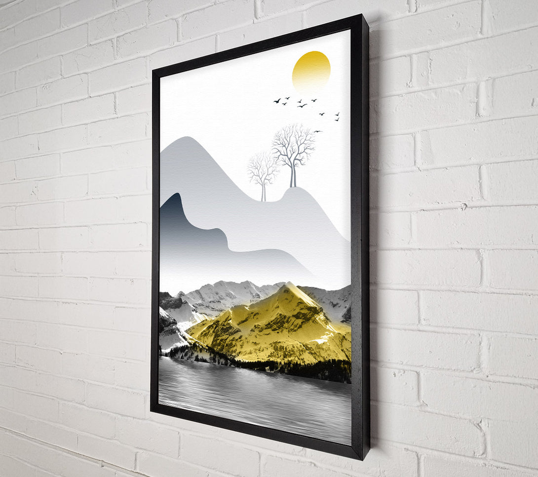  A Canvas Print of Yellow Mountain Lake Canvas Print