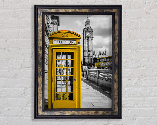 Yellow Phone Box Framed Print