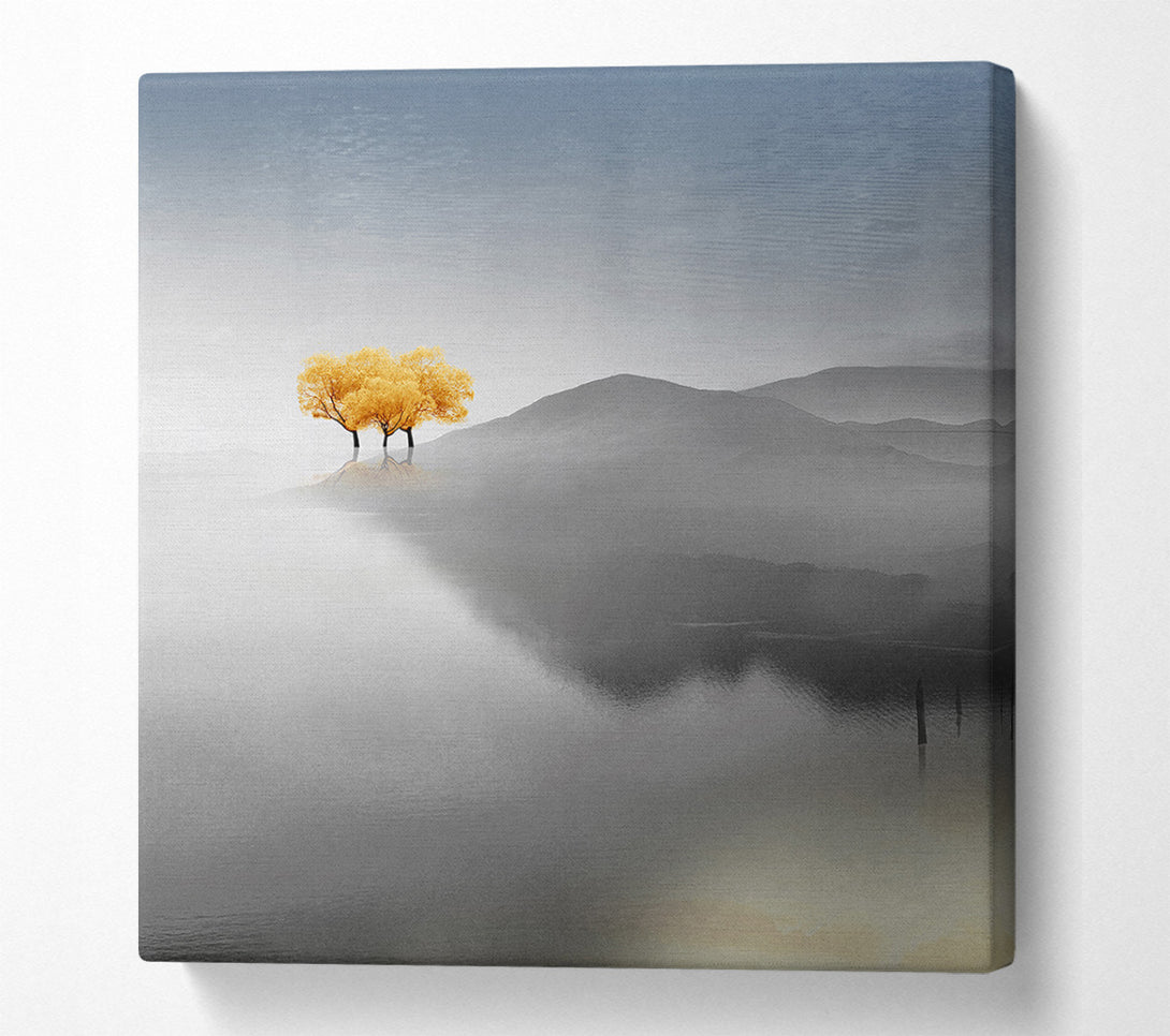  A Canvas Print of Yellow Tree Mountain Canvas Art