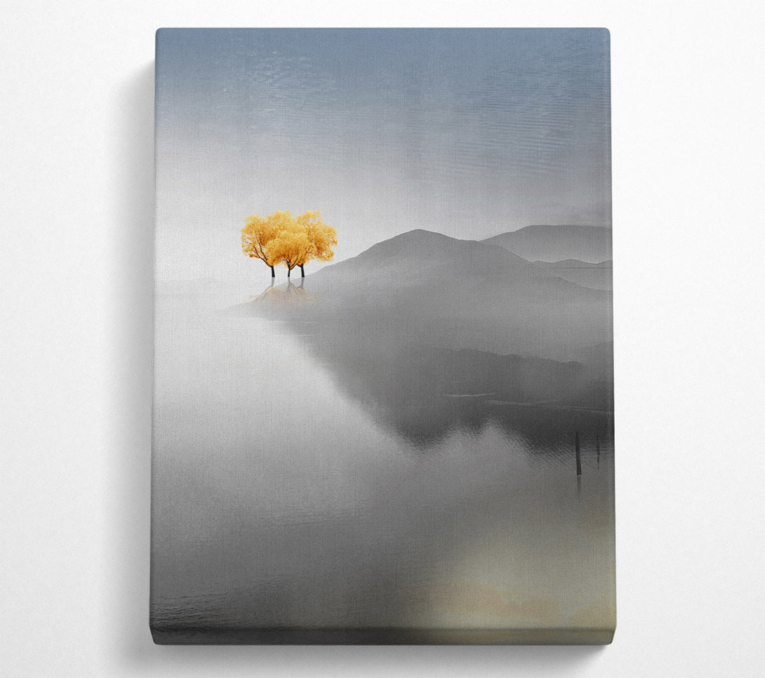  A Canvas Print of Yellow Tree Mountain Canvas Art