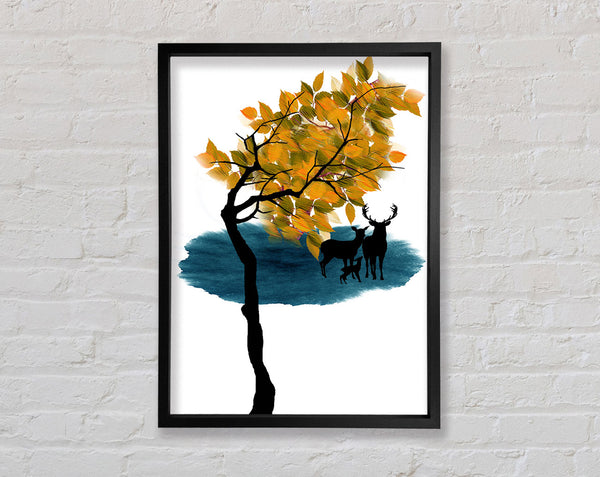 Yellow Tree Stagg Framed Print